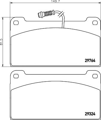 HELLA PAGID 8db355005441 -  Комплект тормозных колодок, дисковый тормоз